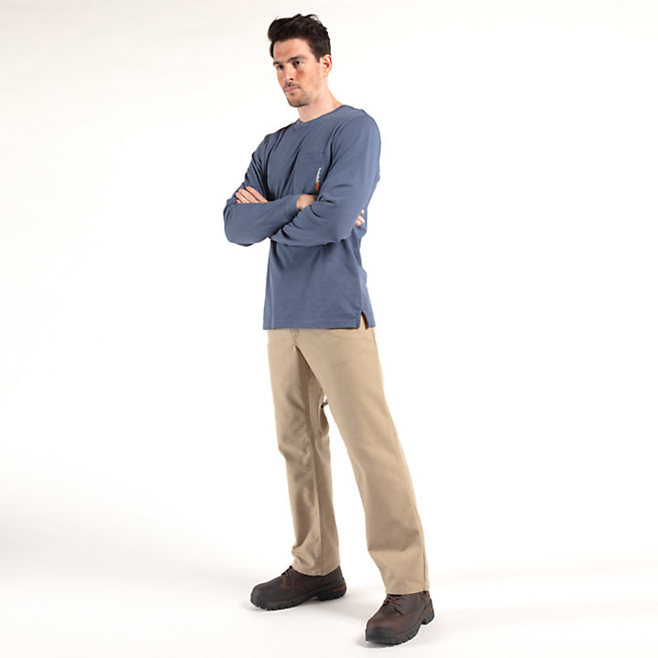 Le Bos Timberland Pro Vintage Indigo Long Sleeve Mens Base Plate Wicking T-Shirt TB0A1HVN432