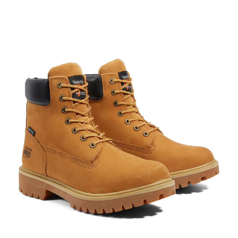 le bos Timberland Pro Wheat 6 Inch Dirct Attach Steel Toe WP Ins 200G Men's Work Boots TB1650167131
