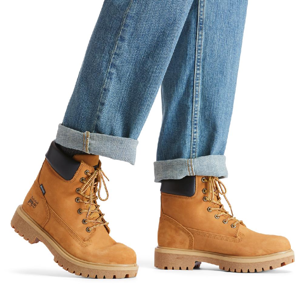 Le Bos Timberland Pro Wheat 6 Inch Direct Attach WP Ins 200G Men's Soft Toe Work Boots TB1650307131