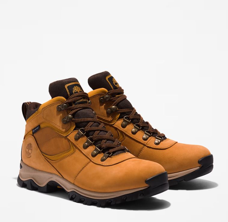 Le Bos Timberland Wheat Nubuck Mt Maddsen Waterproof Mid Men's Hiking Boots TB1A64TV231