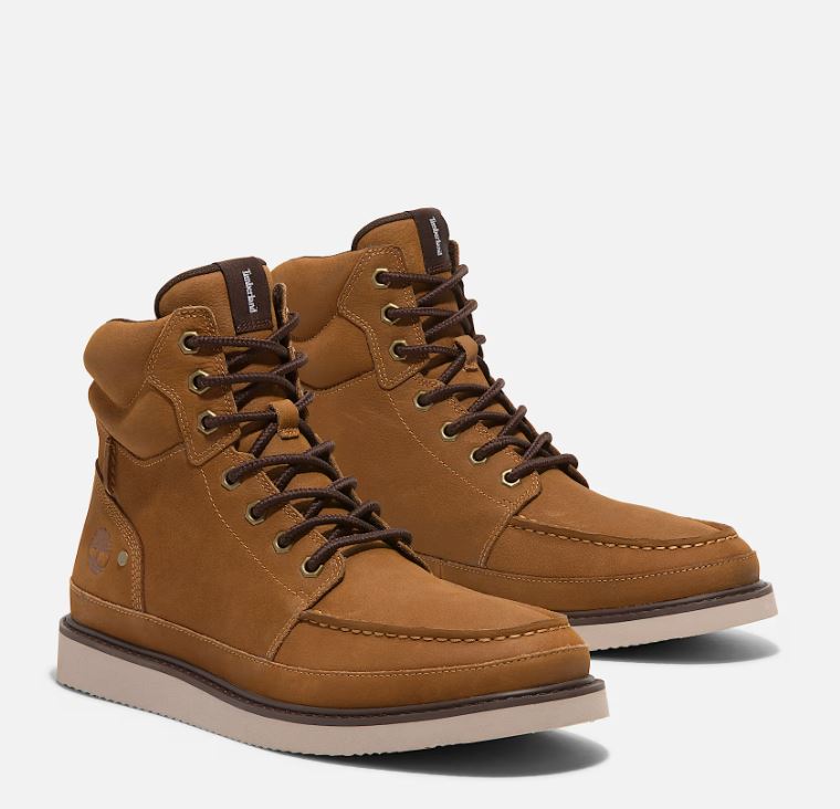 Le Bos Timberland Wheat Nubuck Newmarket Mid Lace Up Men's Boots TB0A698F754