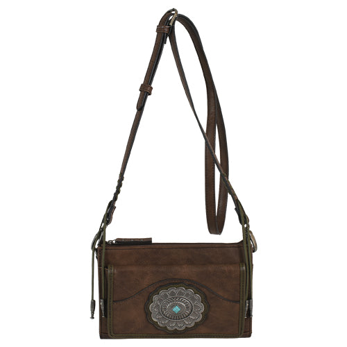 le bos Tony Lama Brown Wallet on String with Concho 2120812