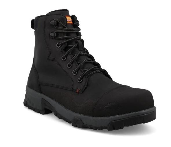 le bos Twisted X Black 6 Inch Men's Work Boots MXCN005