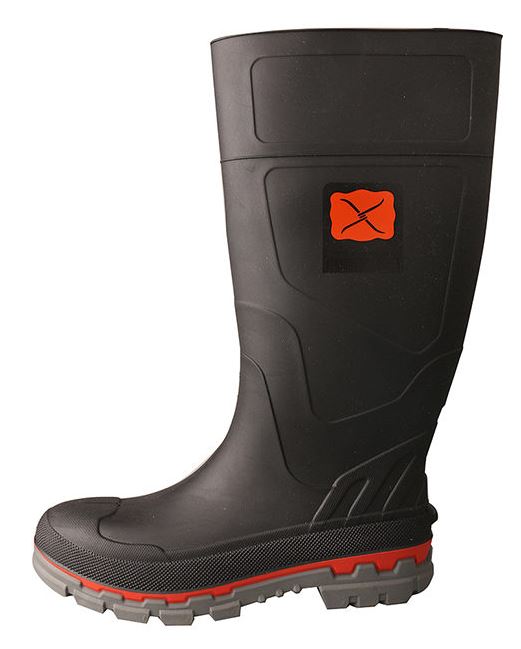 Le Bos Twisted X Black Steel Toe Mens Waterproof Mud Boots MWBS002