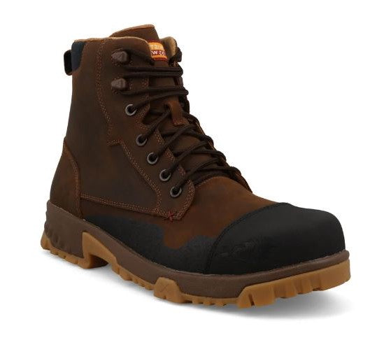 le bos Twisted X Brown 6 Inch Men's Work Boots MXCN004