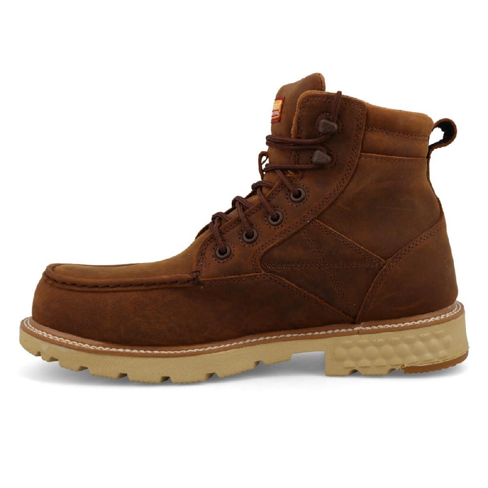 Le Bos Twisted X Brown Waterproof Nano Composite Safety Toe CellStrech Men's 6 Inch Workboots MXCNW04