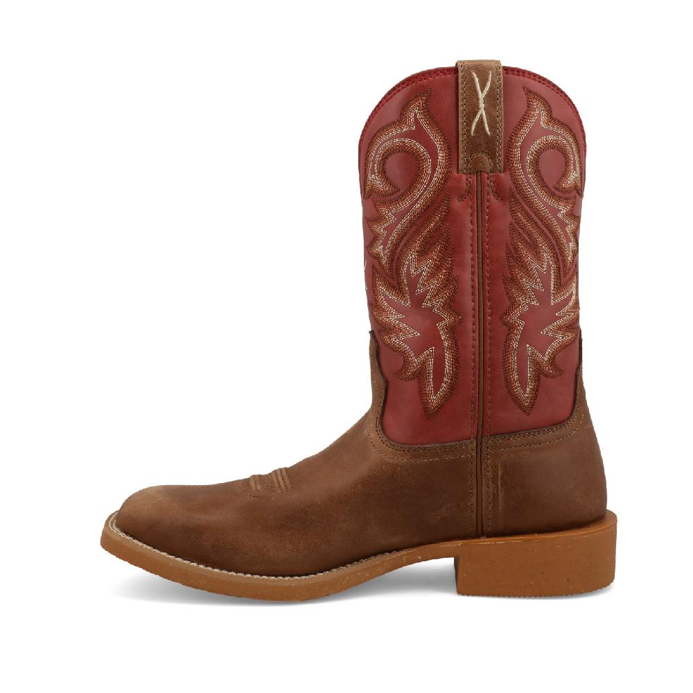 Le Bos Twisted X Brown With Red Top Tech X 11 Inch Men's Western Boots MXTR010