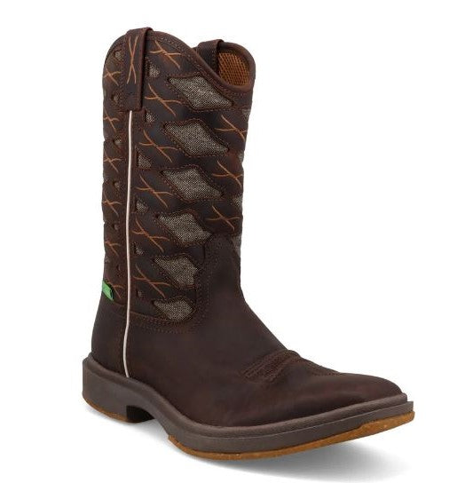 le bos Twisted X Chocolate Brown Ultralite X Men's Western Boots MUL0001