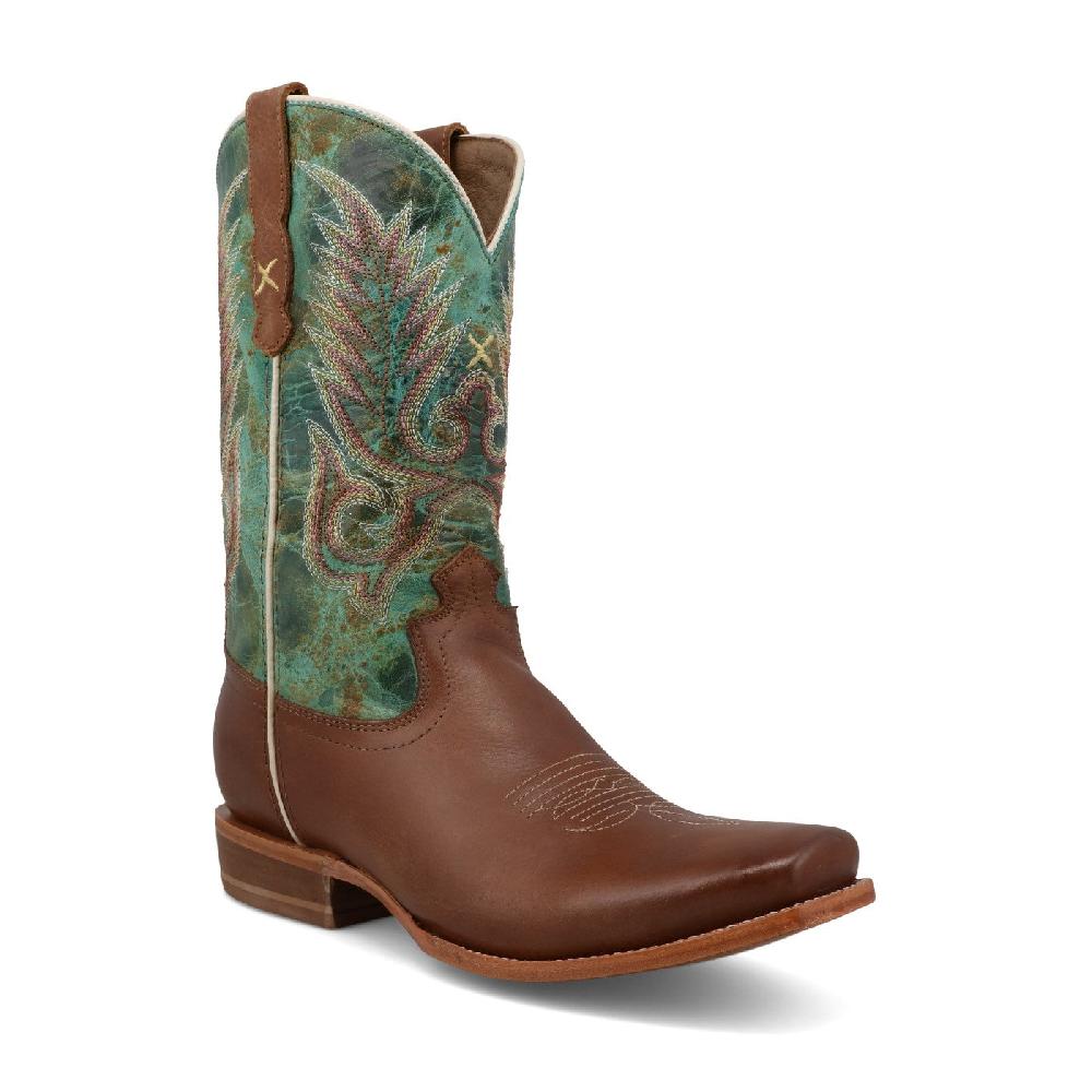 le bos Twisted X Ginger & Distressed Turquoise Women's 11 inch NS Toe Rancher Boots WRAL021