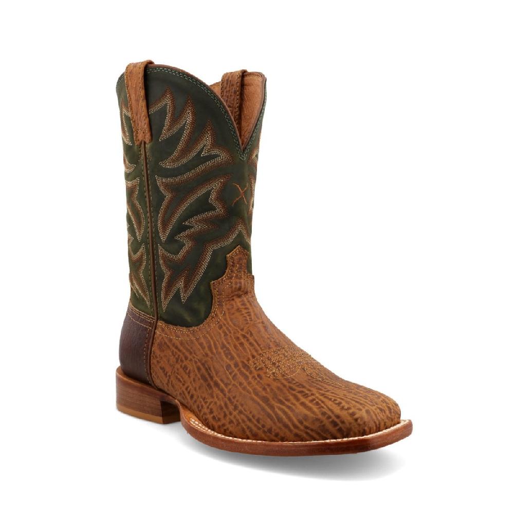 Twisted X Peanut and Olive Branch Tech X Boot 11 inch WS Toe Boots MXTL004
