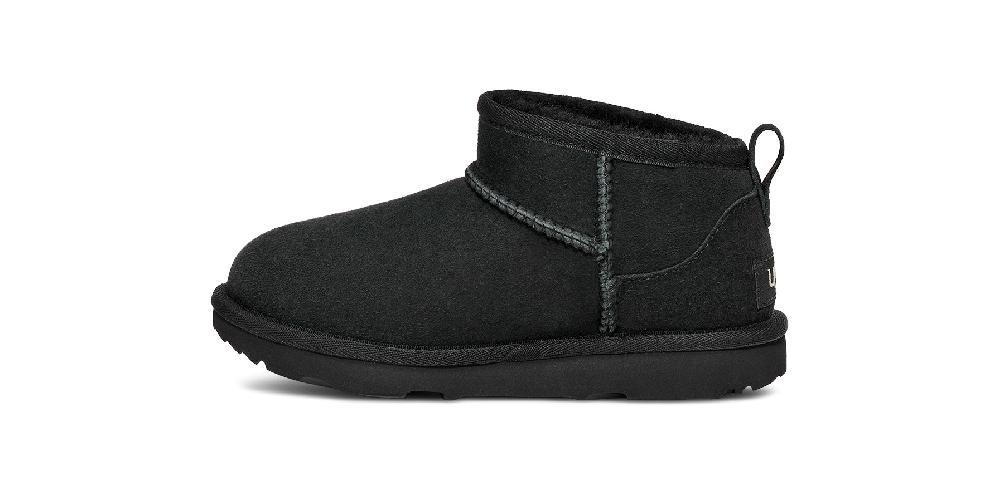 Le Bos Ugg Black Classic Ultra Mini Little Kids' Boots 1130750K-BLK