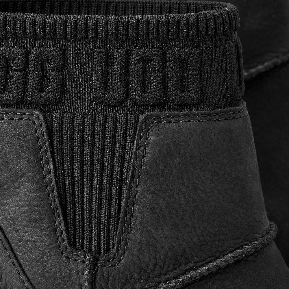 Le Bos Ugg Black Moxy Women's Leather Chelsea Boots 1171475-BLK