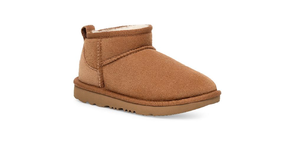 Le Bos Ugg Chestnut Ultra Mini Big Kids (sizes 13-6 Approx. Ages 6-10 Years Old) Boots 1130750K-CHE