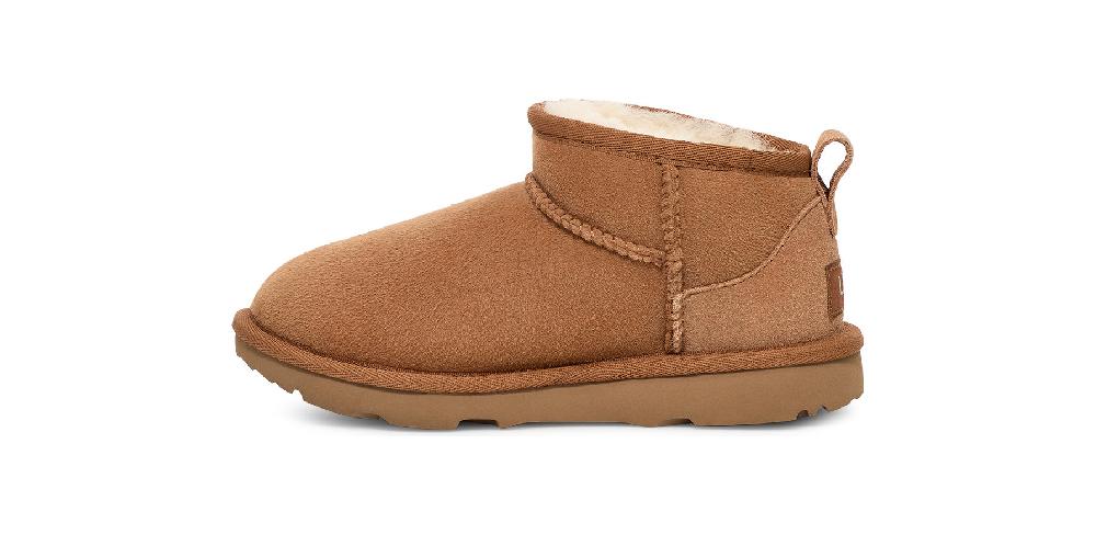 Le Bos Ugg Chestnut Ultra Mini Big Kids (sizes 13-6 Approx. Ages 6-10 Years Old) Boots 1130750K-CHE