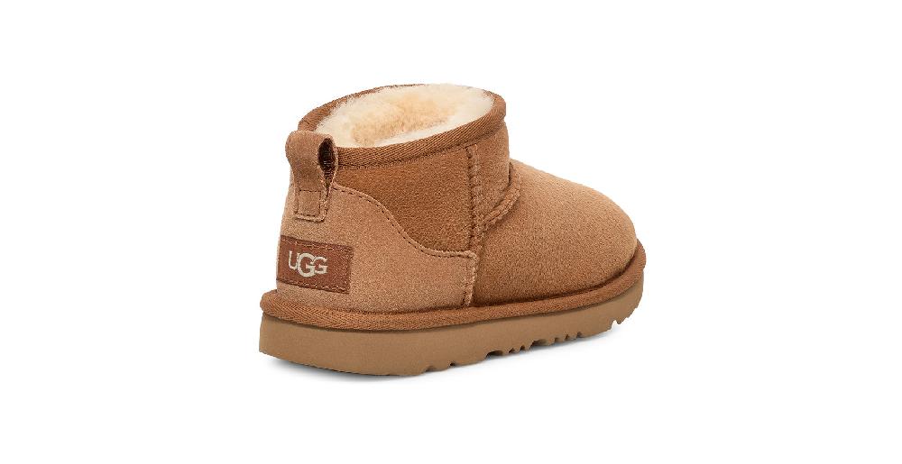 Le Bos Ugg Chestnut Ultra Mini Big Kids (sizes 13-6 Approx. Ages 6-10 Years Old) Boots 1130750K-CHE