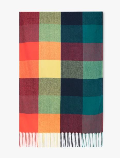 le bos Very Moda Multicolor Womens Plaid Scarf FS40333-MX