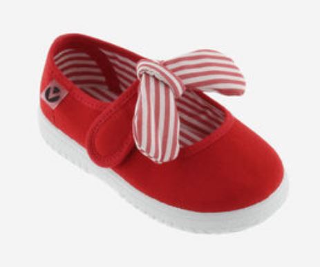 le bos Victoria Ojala Rojo Red Strip Ribbon Mary Jane Kids Shoes 105110