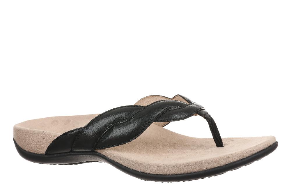 le bos Vionic Black Bella Braid Women's Sandals J4526L1001