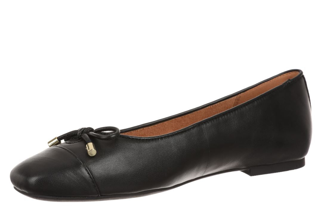 Le Bos Vionic Black Leather Klara Women's Ballet Flats KLARA-001