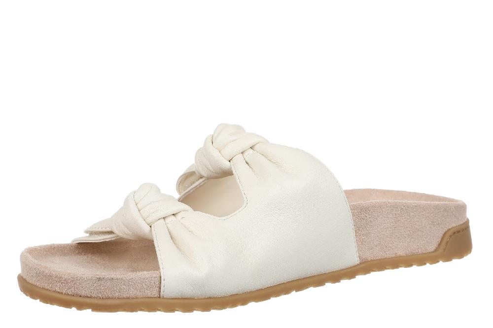 Le Bos Vionic Ivory Leather Elara Women's Slide Sandals ELARA-100