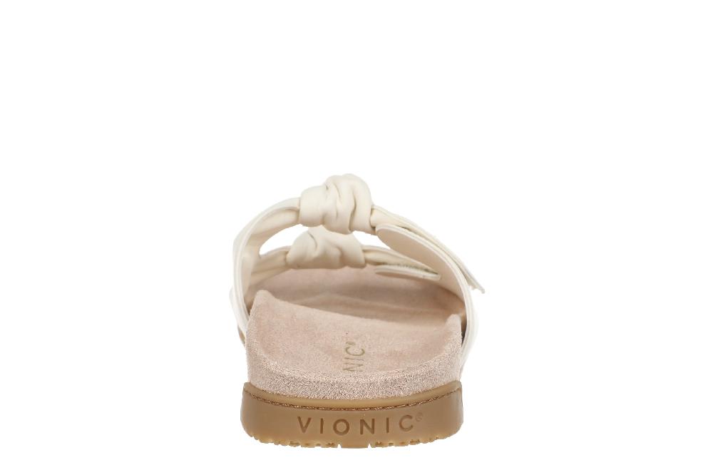 Le Bos Vionic Ivory Leather Elara Women's Slide Sandals ELARA-100