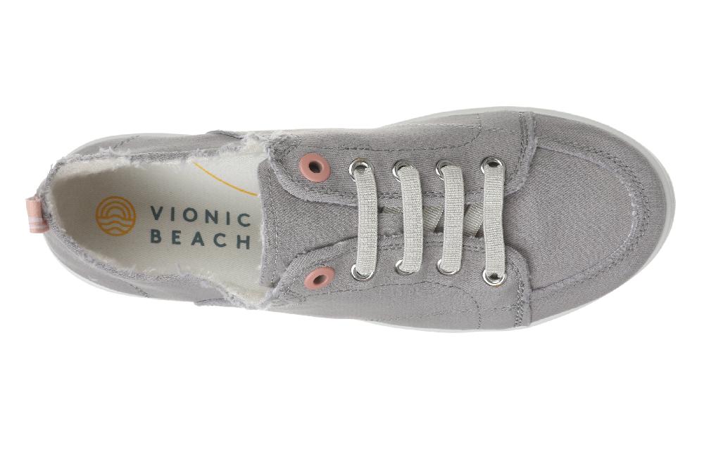 Le Bos Vionic Light Grey Beach Pismo Women's Casual Canvas Sneakers 10011625020
