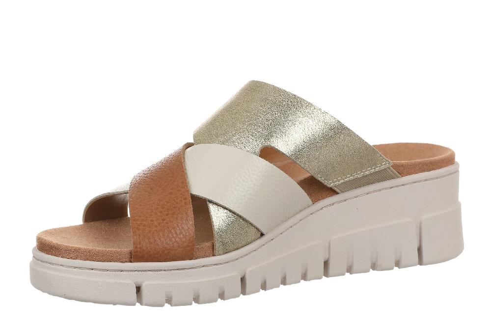 Le Bos Vionic Tan/Gold Uptown Sunset Women's Wedge Sandals J31967202