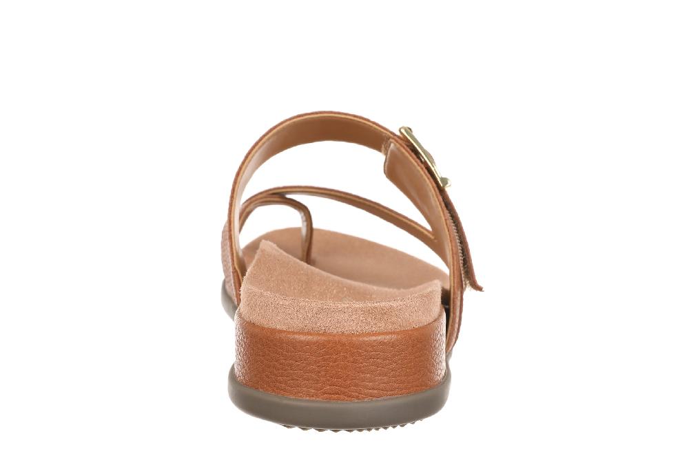 Le Bos Vionic Tan Leather Carmela Women's Strappy Toe Loop Sandals CARMELA-200