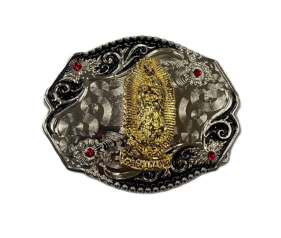 le bos West Star Gold/Silver 2 Tone Look Our Lady Guadalupe Buckle OURLADY2TONE