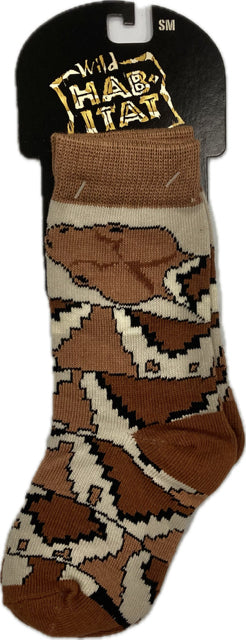 le bos Wild Habitat Brown Snake Children's Socks HA01F020