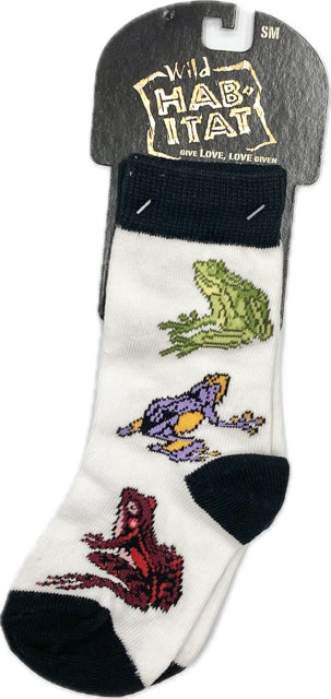le bos Wild Habitat White Frog Children's Socks HA04F029