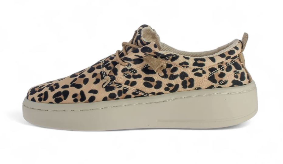 Le Bos Woz Leopard Camel Robbie Women's Sneakers ROBBIE-50100LCM