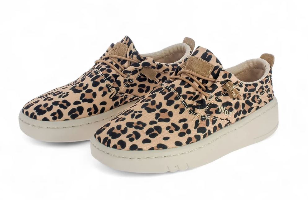 le bos Woz Leopard Camel Robbie Women's Sneakers ROBBIE-50100LCM