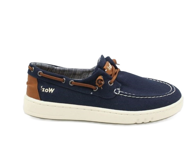 le bos Woz Navy George Men's Canvas Easy On Shoes GEORGE-CV-NAV