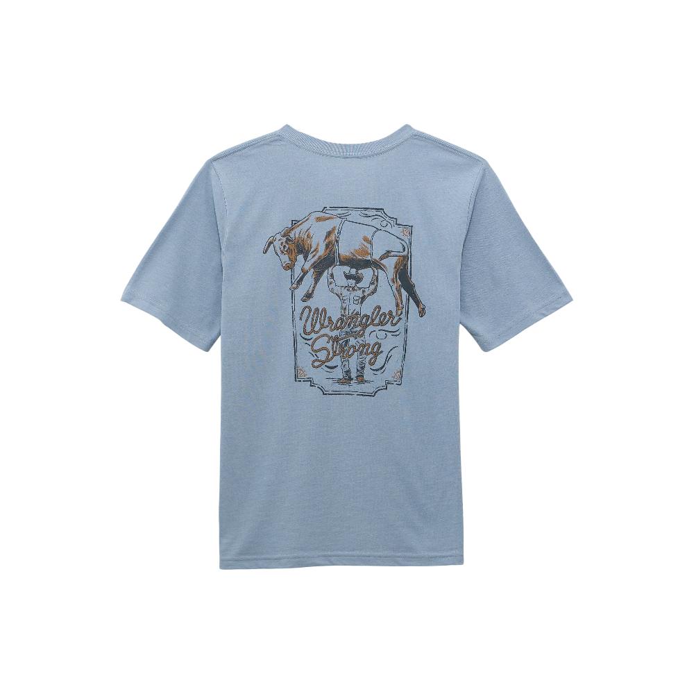 le bos Wrangler Ashley Blue Heather Boy's Wrangler Back Rodeo Graphic T-Shirt 112368714