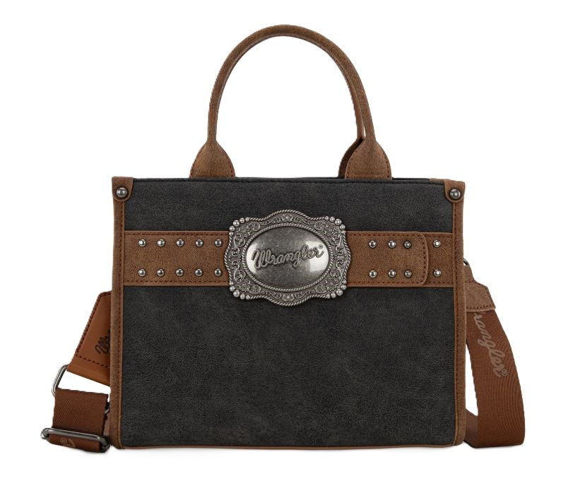 le bos Wrangler Black Buckle Tote/Crossbody WG250-81202BK