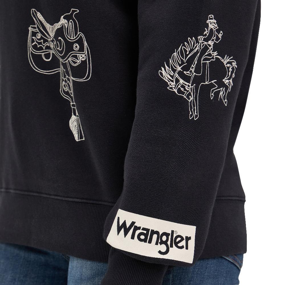 Le Bos Wrangler Black Wrangler Icons Women's Pullover Sweatshirt 112371617