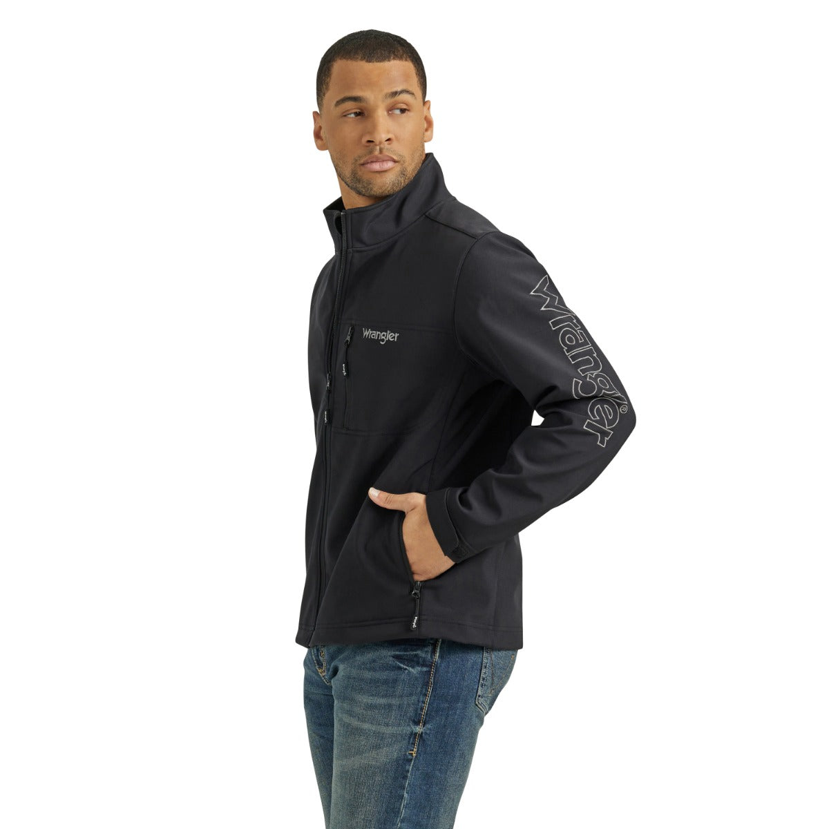 le bos Wrangler Blackout Men's Trail Jacket with Stand Up Collar 112353408