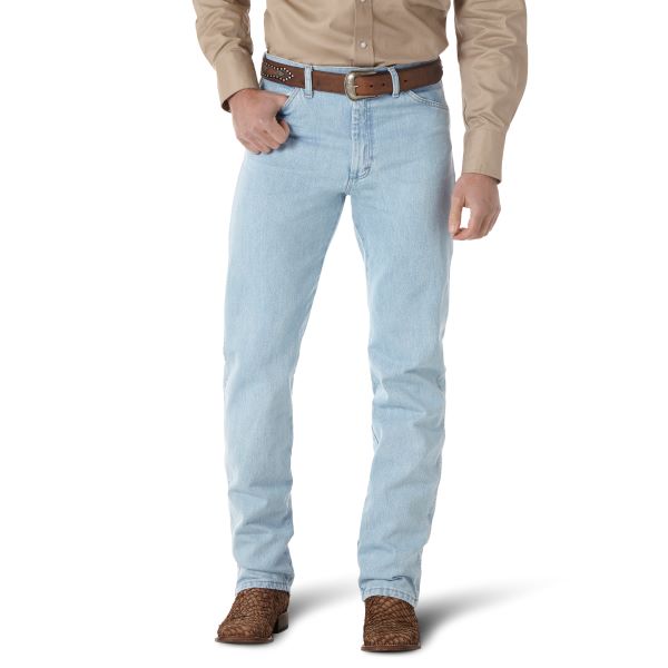 Le Bos Wrangler Bleach Cowboy Cut Original Fit Men's Jeans 13MWZGH