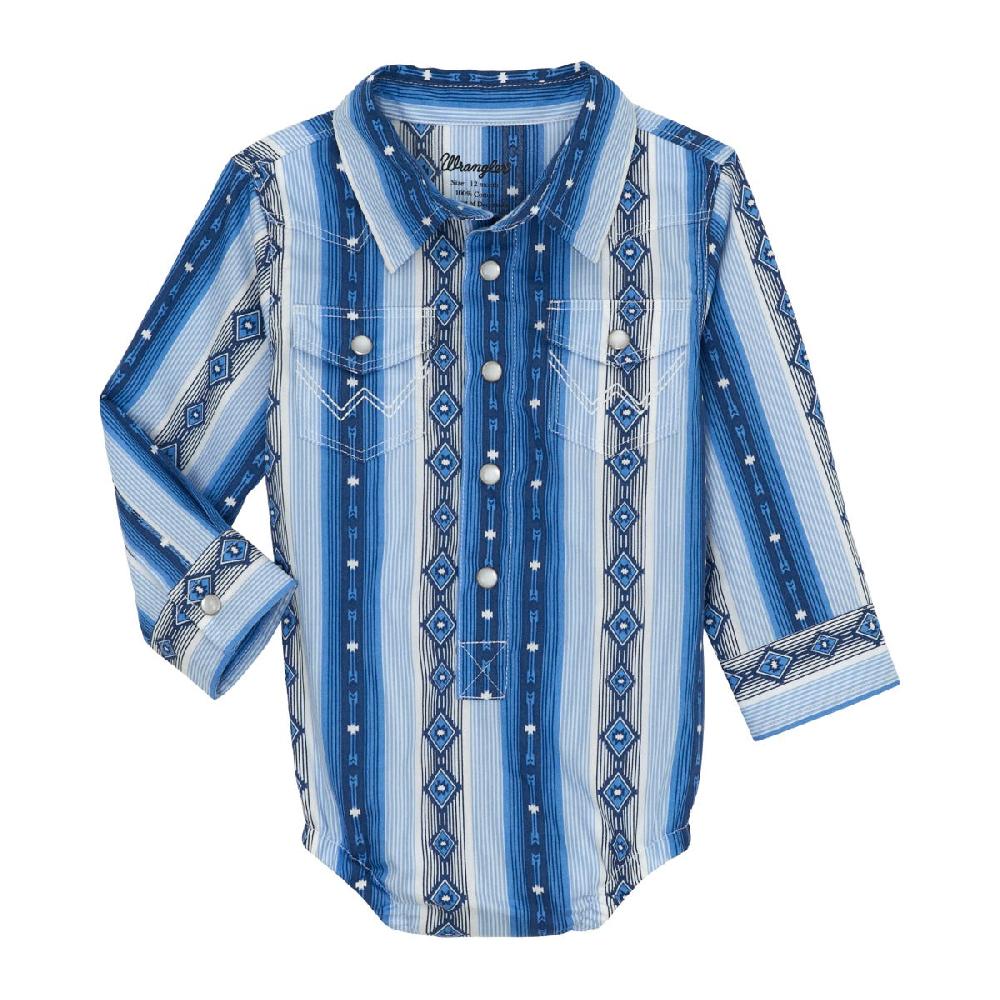 le bos Wrangler Blue Checotah Infant Boys Onesie 112359641