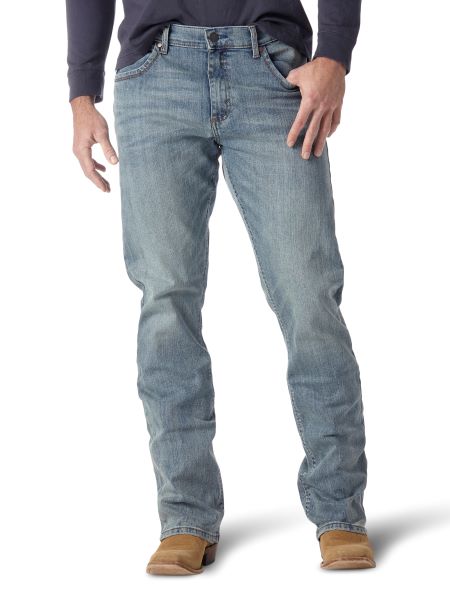 Le Bos Wrangler BR Wash Retro Slim Men's Bootcut Jeans 77MWZBR