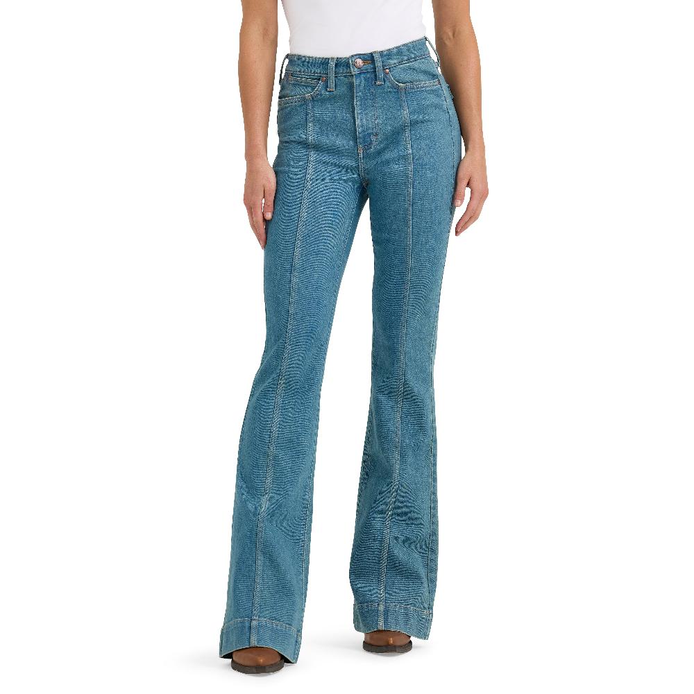 Le Bos Wrangler Brooklyn Retro Bailey High Rise Pintuck Women's Trouser Jeans 112367632