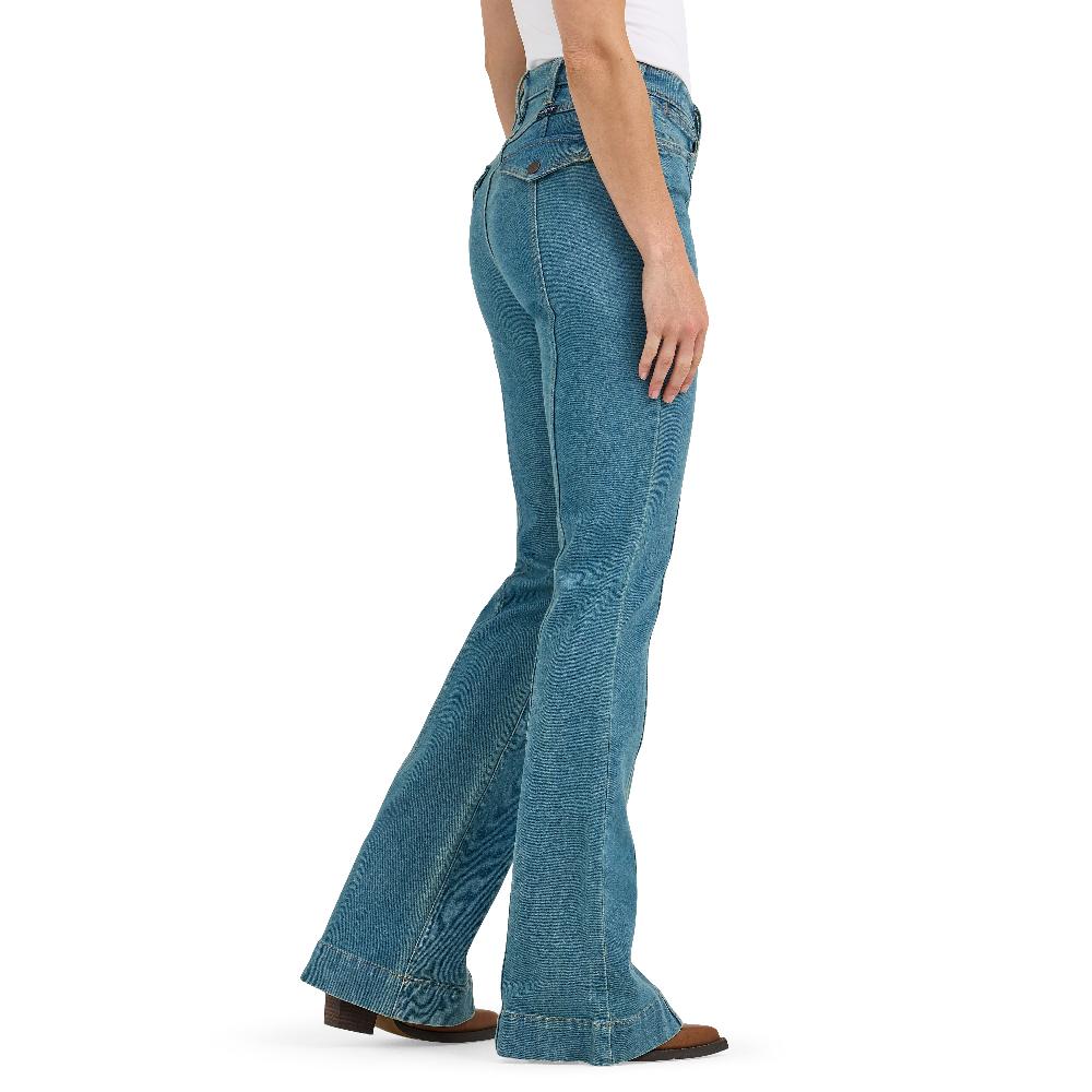 Le Bos Wrangler Brooklyn Retro Bailey High Rise Pintuck Women's Trouser Jeans 112367632
