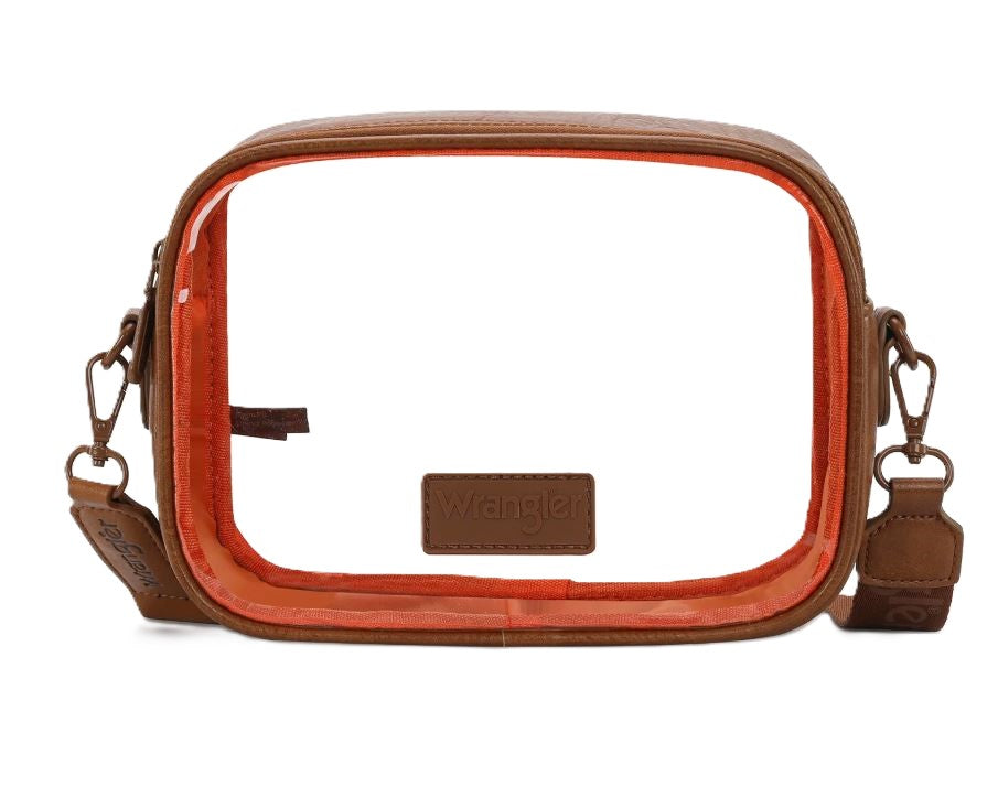 Le Bos Wrangler Brown Clear Crossbody Bag/Stadium Bag WG229-603BR