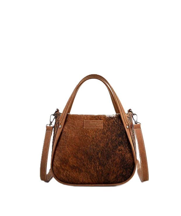 le bos Wrangler Brown Genuine Hair On Cowhide Tote Bag WG169-2022BR