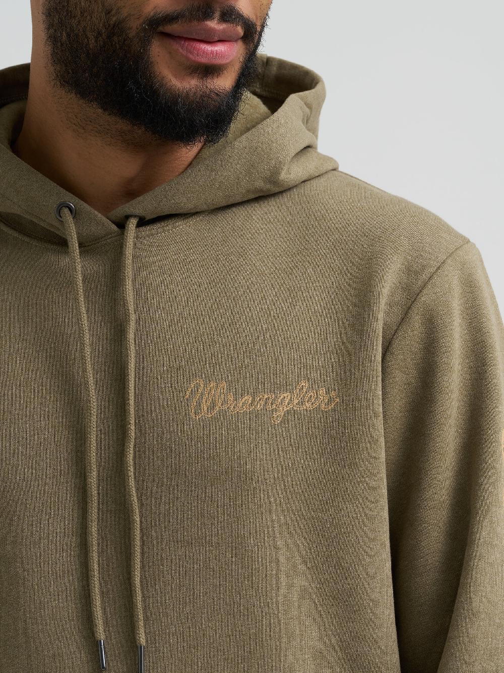 Le Bos Wrangler Burnt Olive Rope Logo Men's Hoodie 112365694