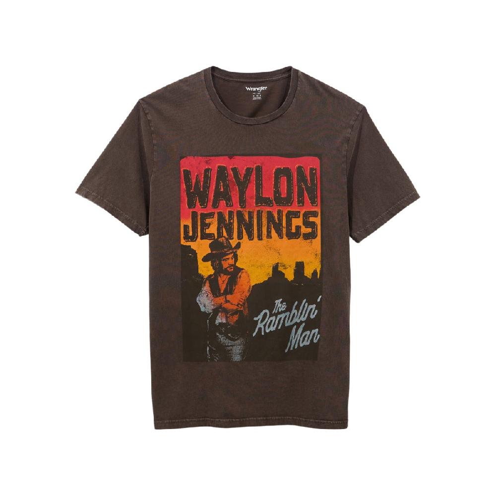 le bos Wrangler Chocolate Plum Waylon Jennings Short Sleeve Regular Fit Women's Tee-Shirt 112361068