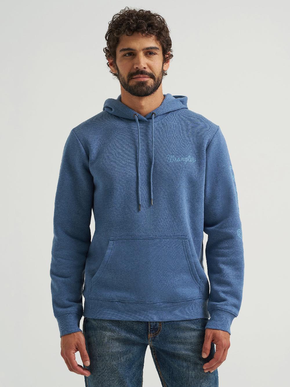 Le Bos Wrangler Dark Blue Rope Logo Men's Hoodie 112365693