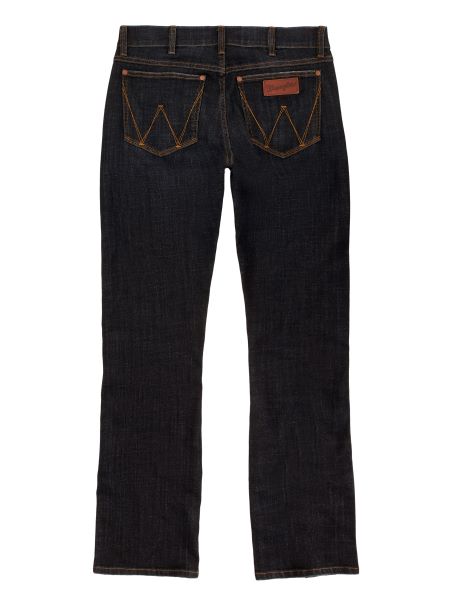 Le Bos Wrangler Dax (Dark Wash) Retro Slim Fit Men's Bootcut Jeans 77MWZDX