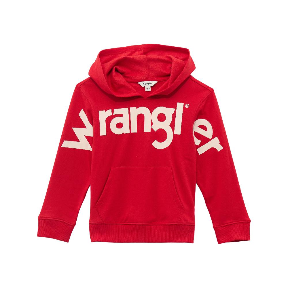 le bos Wrangler Fire Red Girl's Bold Logo Hoodie 112371904
